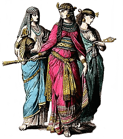Egypt - Egyptian Queen and Noblewomen (Plate 2c)